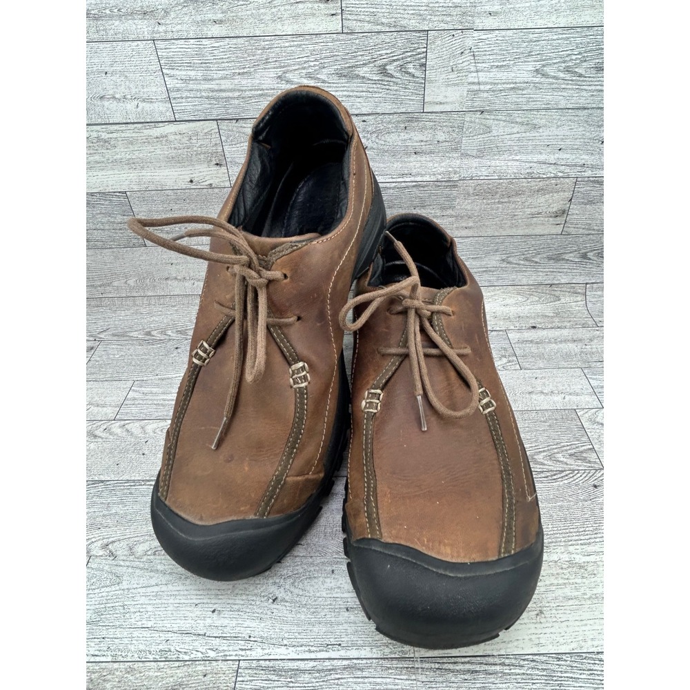 Men's Casual Brown Leather Lace-Up Shoes